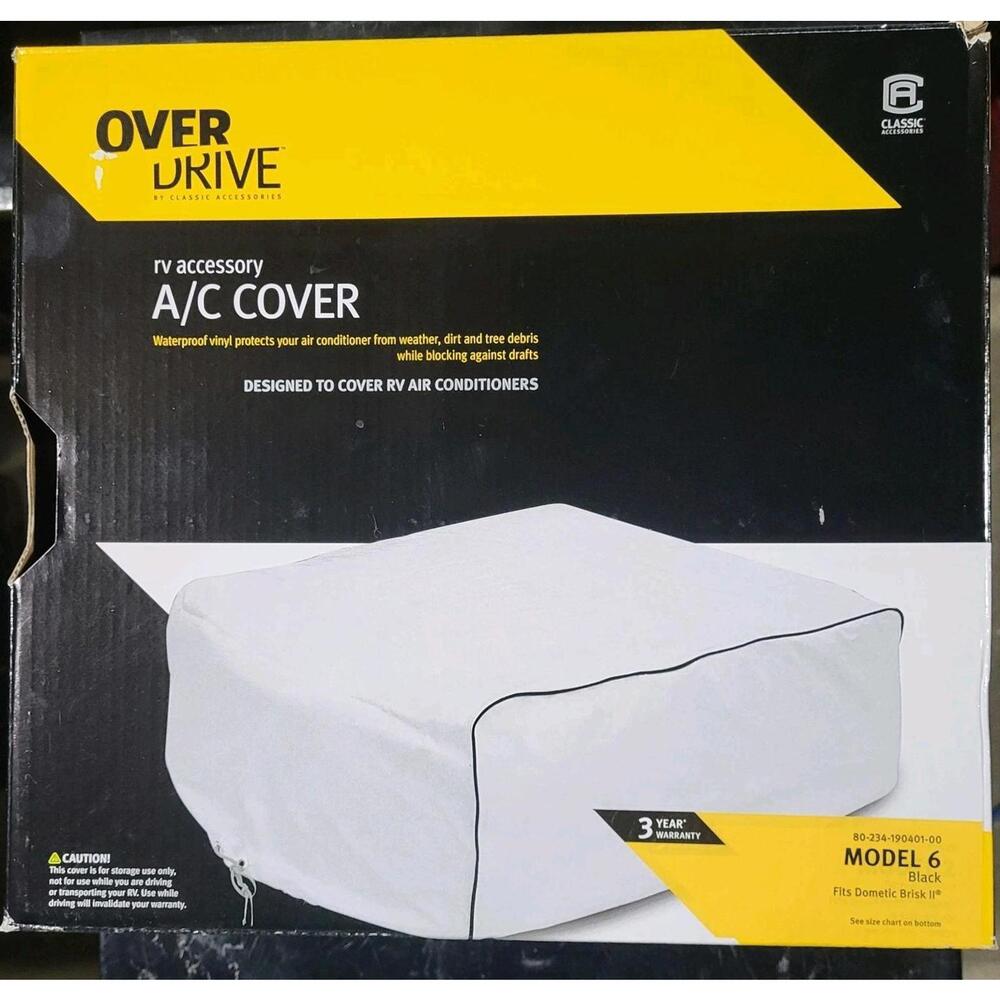 77420 Model 6 Black Classic Accessories RV A/C Cover Fits Dometic Brisk II